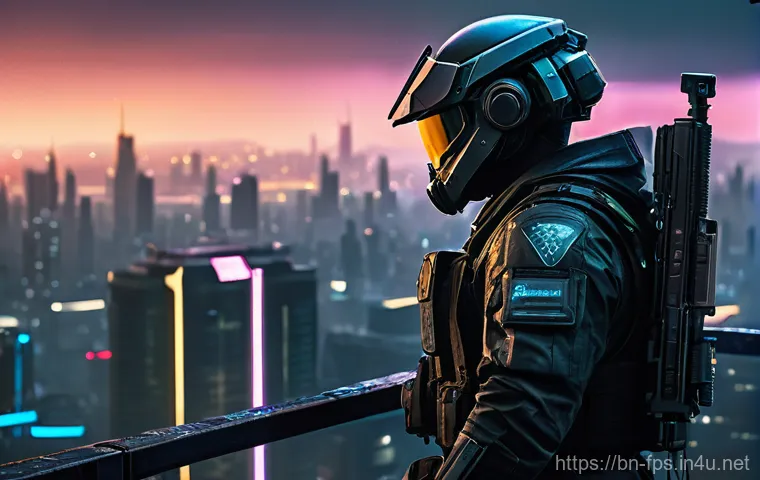 새로운 FPS 게임 출시 일정 - A male protagonist, equipped with sleek, advanced tactical armor and a helmet that fully conceals hi...