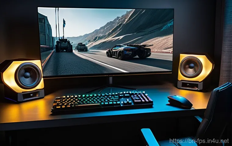 FPS 게임에 적합한 프로젝터 리뷰 - **Prompt:** A young adult male gamer, dressed in a casual hoodie and jeans, is intensely focused whi...