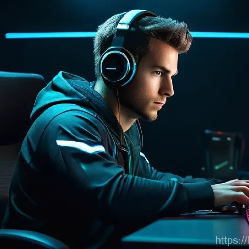 FPS 게임에서 중요한 설정값 조정법 - **Prompt 1: The Focused Apex Predator**
    "A male professional gamer, mid-twenties, with an intens...