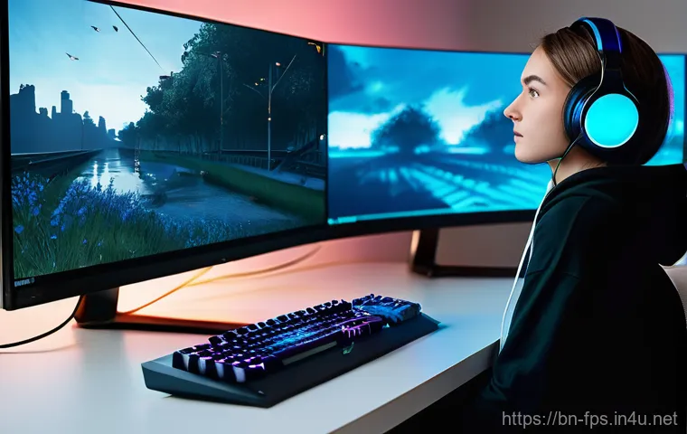 FPS 게임에서 중요한 설정값 조정법 - **Prompt 1: The Focused Apex Predator**
    "A male professional gamer, mid-twenties, with an intens...