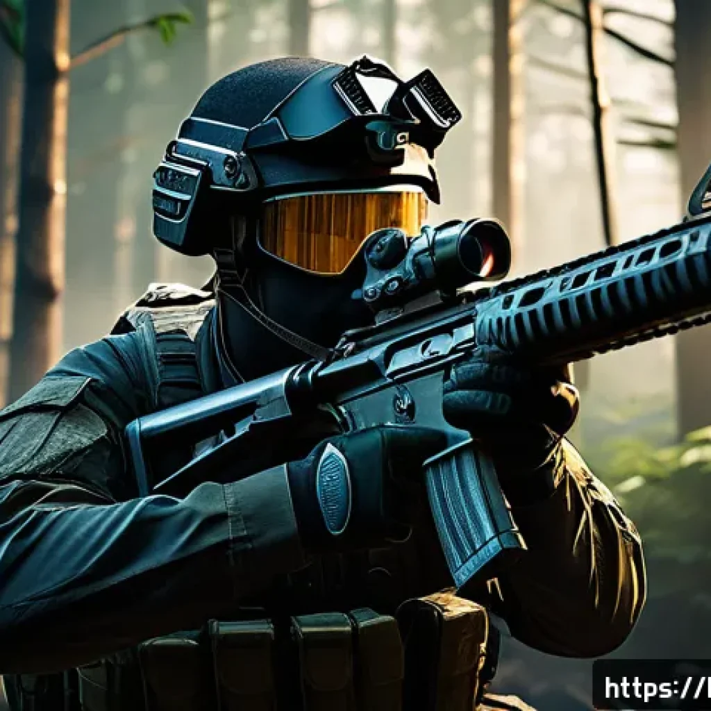 FPS 장르의 역사와 대표 작품들 - A highly detailed futuristic FPS game environment showcasing advanced real-time ray tracing and HDR ...