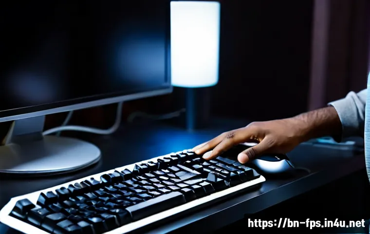 FPS에서 감도를 조절하는 요령 - Photorealistic close-up of a Bengali young adult gamer adjusting a computer mouse beside a compact m...